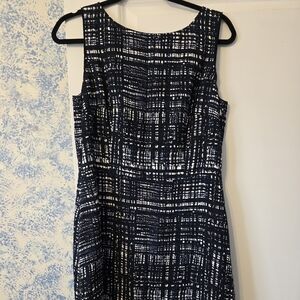 Escada Navy and White Midi Dress